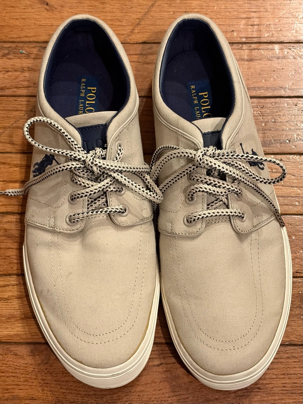 Polo by Ralph Lauren Men’s Light Beige Canvas Sneakers 12D